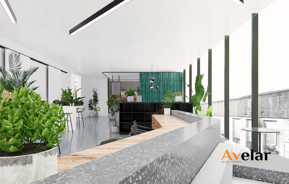 Amenagement dun espace de coworking en Espagne – Conception 3D par Avelar14