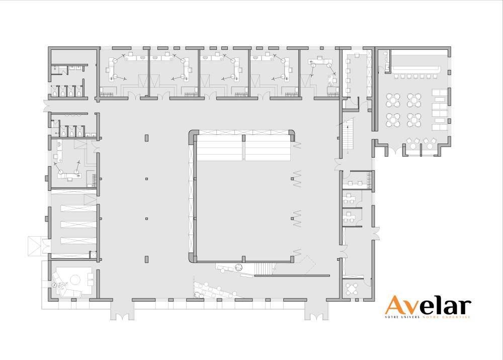 Amenagement dun espace de coworking en Espagne – Conception 3D par Avelar2