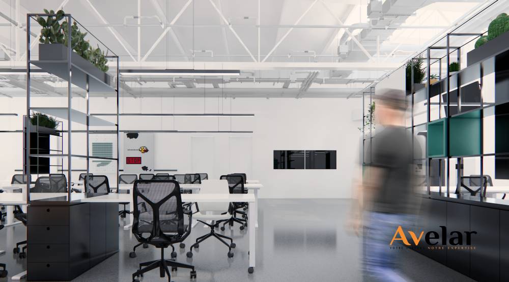 Amenagement dun espace de coworking en Espagne – Conception 3D par Avelar3