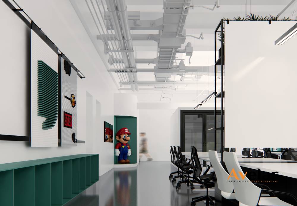 Aménagement d’un espace de coworking en Espagne – Conception 3D par Avelar