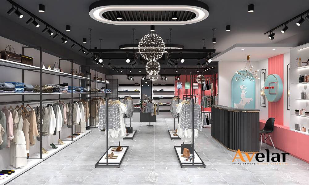 Aménagement boutique de vêtement